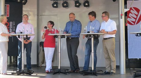 Foto: Barbara Glosemeyer, Inge Höger (DIE LINKE), Eyüp Odabasi(DIE GRÜNEN), Stefan Schwartze (SPD), Frank Schäffler (FDP)