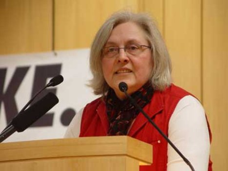 Barbara Schmidt, Fraktionsvorsitzende der LINKEN im Rat der Stadt Bielefeld